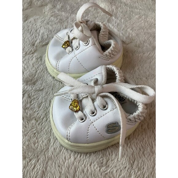 Skechers Other - Build A Bear Workshop Skechers Sneakers Shoes White Heart Charm Glitter